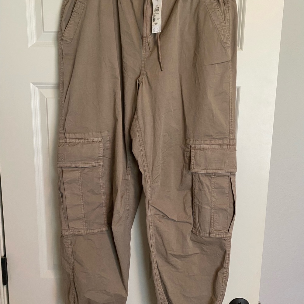 Garage Tan Track Pants with Relaxed Fit